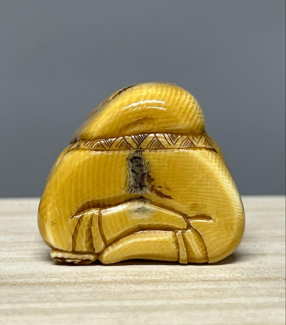 極上人物根付　彫刻　H3-4