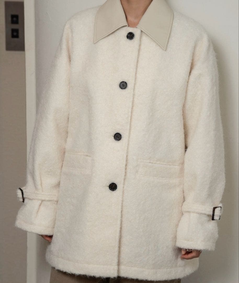 最終値下げ【新品未使用】lawgy ディファレントマテリアルフラッフィーコート