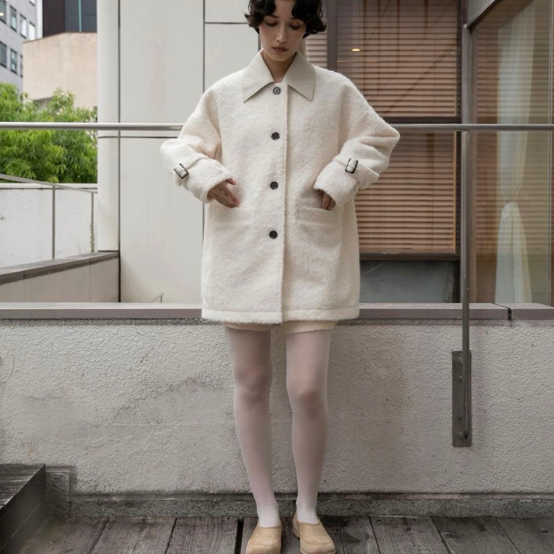 最終値下げ【新品未使用】lawgy ディファレントマテリアルフラッフィーコート