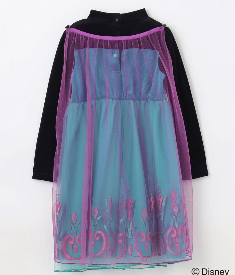 【新品】アナ雪　エルサ　なりきりワンピース　130cm 非売品キーホルダー