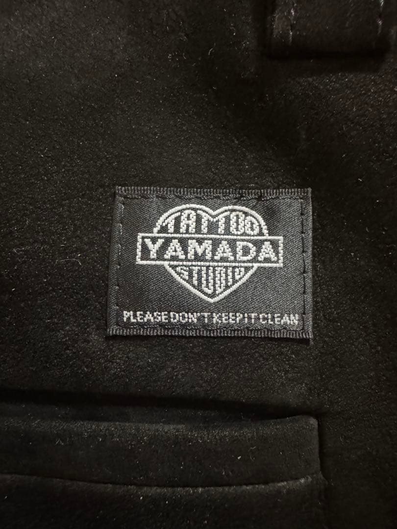 tattoo studio yamada レザーワークパンツ BLACK TAG