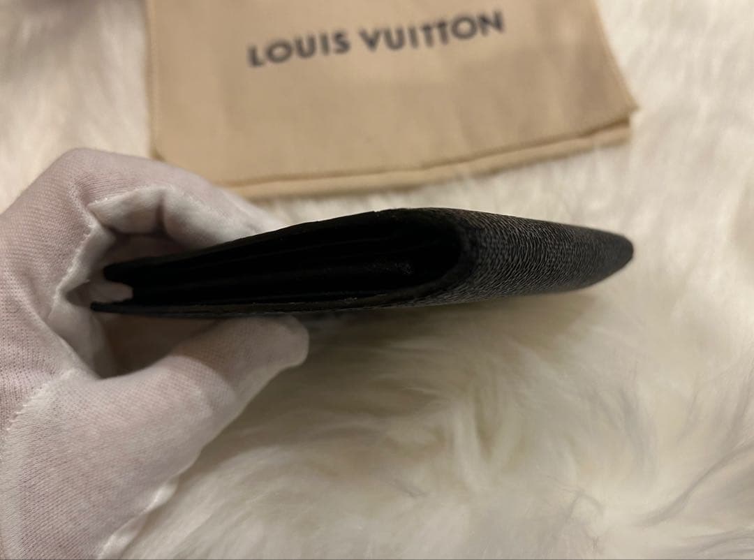 LOUIS VUITTON ダミエ 二つ折り財布グラフィットポルトフォイユマルコ