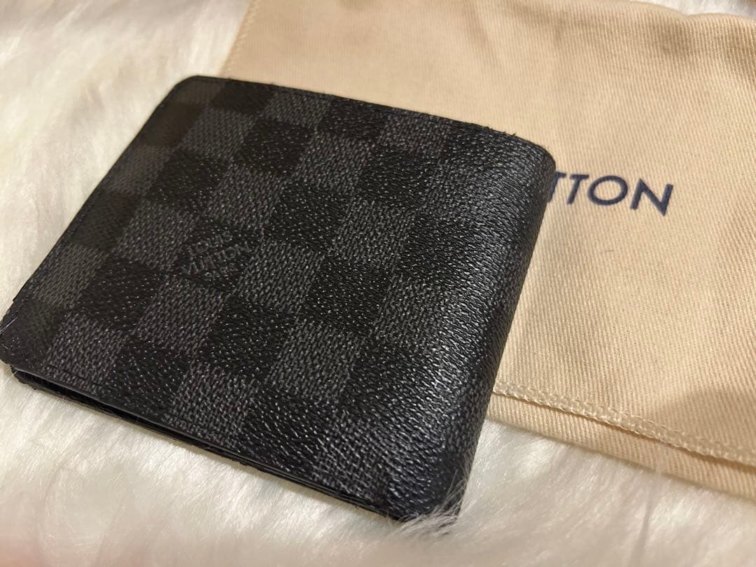 LOUIS VUITTON ダミエ 二つ折り財布グラフィットポルトフォイユマルコ