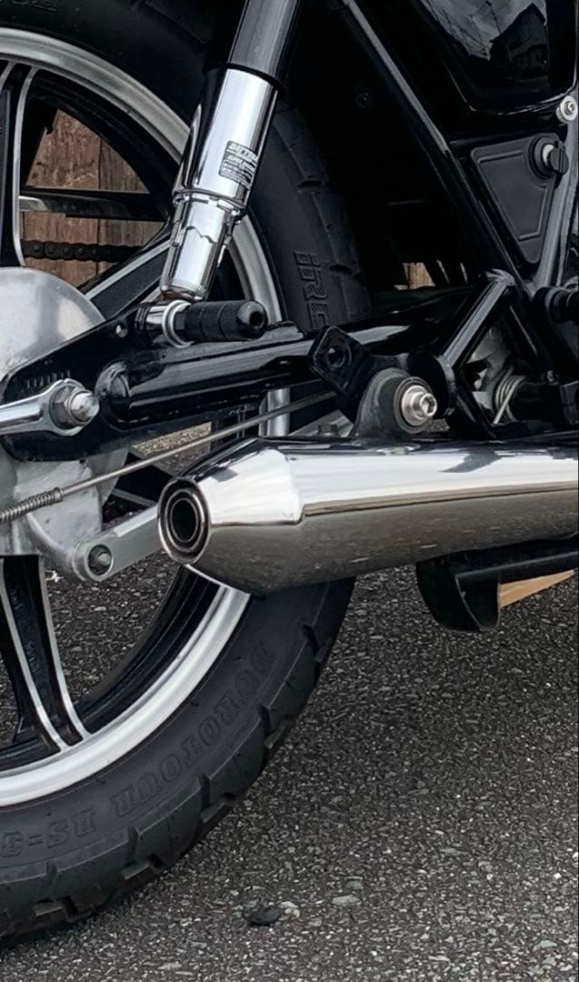 SR400 ステンレス メガホンマフラー