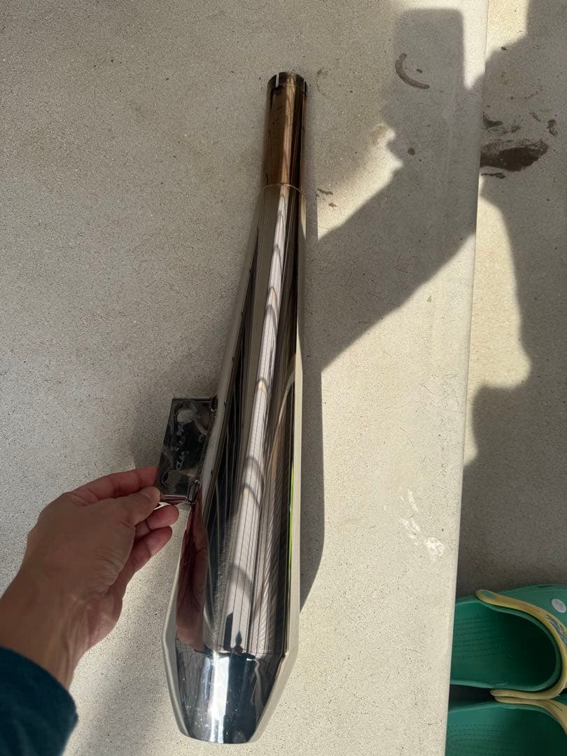 SR400 ステンレス メガホンマフラー