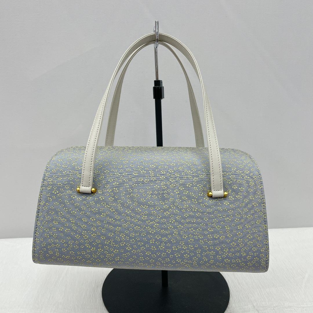 ★4026★ 和装バッグ グレー 小花柄 ハンドバッグ