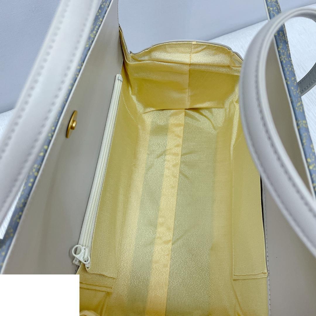 ★4026★ 和装バッグ グレー 小花柄 ハンドバッグ