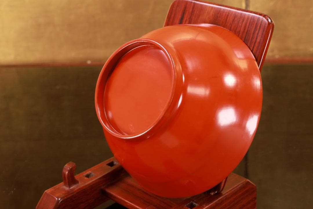 時代輪島塗　扇面絵違金蒔絵　吸物椀　５客　木製　図替　絵違 BJ055