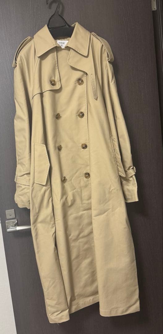 think fur ベージュ トレンチコート　タグ付