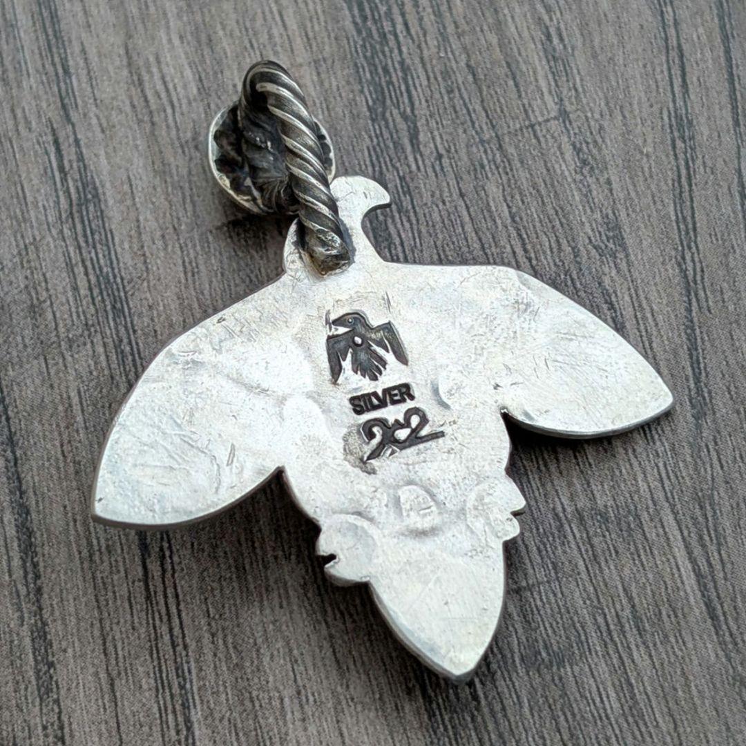 ハンドメイドのターコイズトップ　シルバートップ インディアンジュエリー風