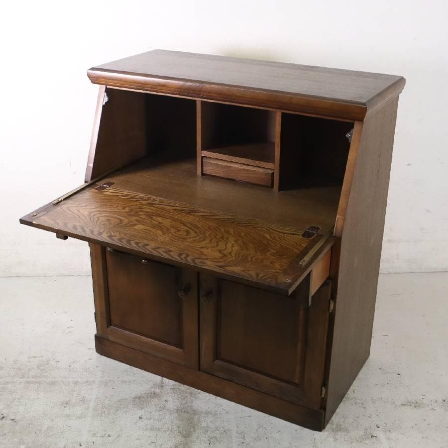 旭川家具 大雪木工 バロン 楢材 ライティングデスク ビューロー 書斎机