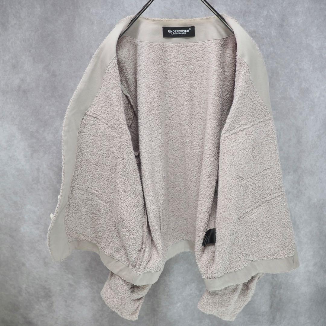 UNDERCOVER｜21SS ノーカラーパイルジャケット（グレージュ・2）