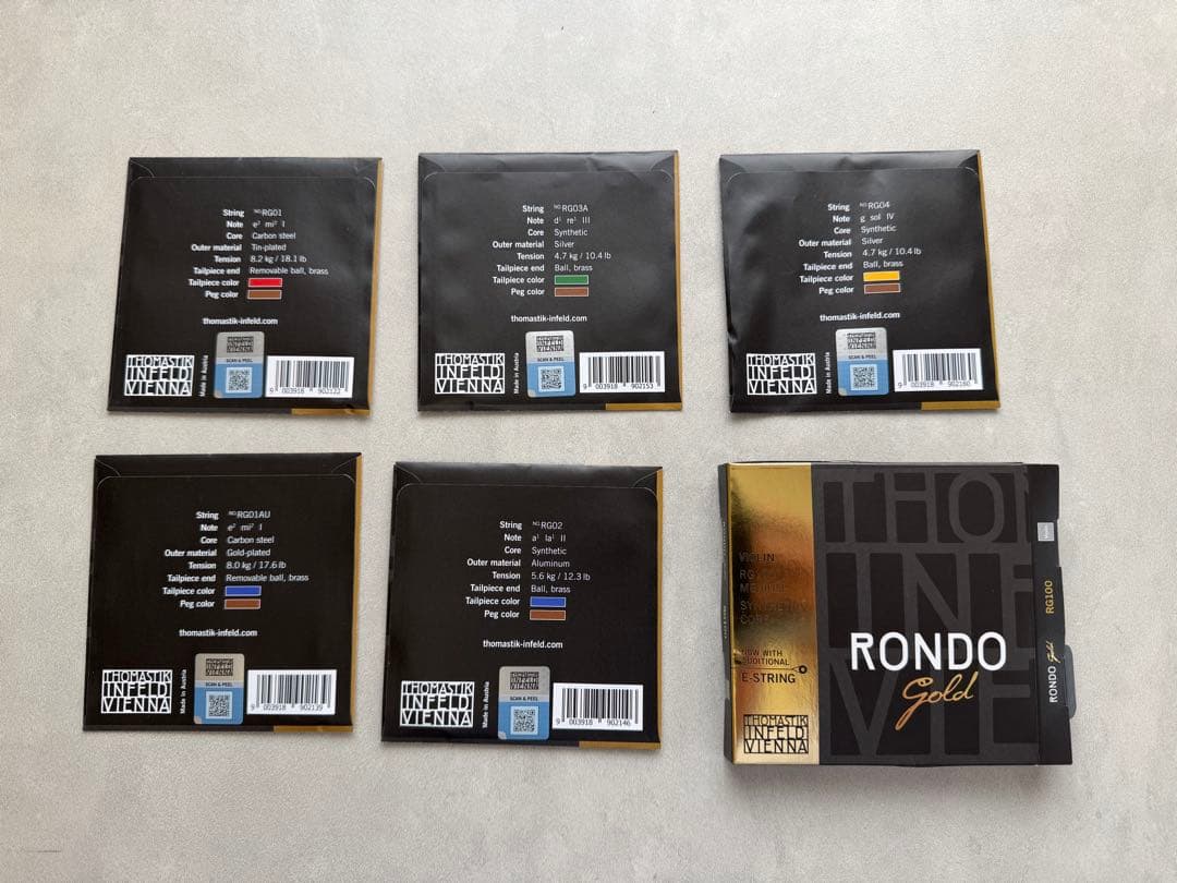 RONDO Goldバイオリン弦 未使用