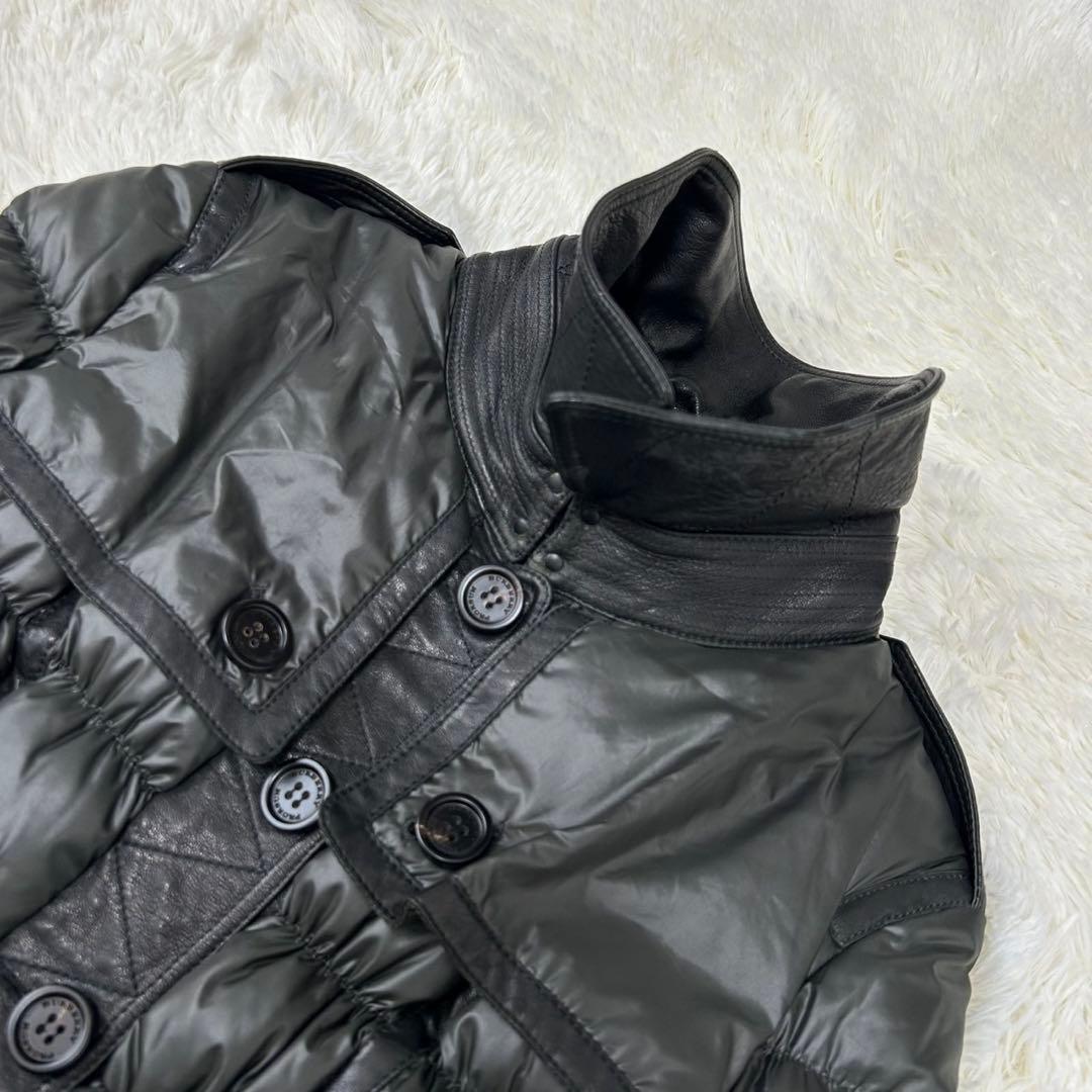 【極美品/L】バーバリー ロングコート アウター ウール Aライン キルティング