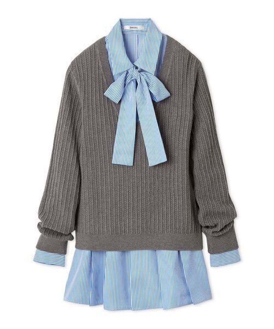 【新品 未使用 タグ付き】スナイデル SNIDEL シャツコンビチュニック