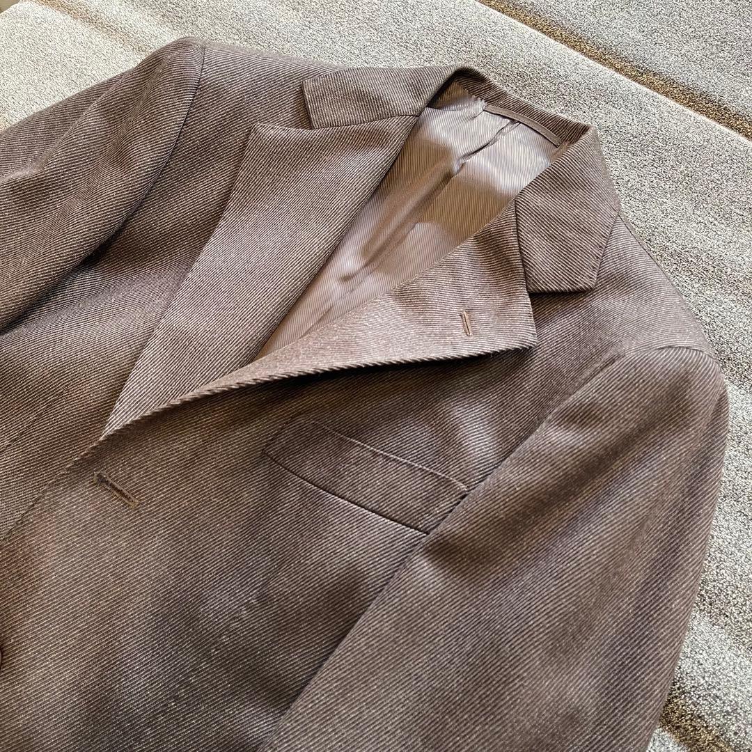 【美品】BEAMS F / キャバルリーツイル ダークブラウン スーツ