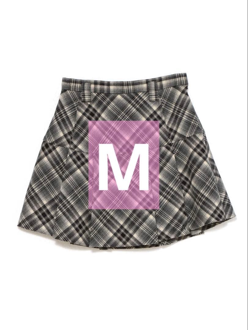 スカート ANDMARY Coco check mini pleats skirt M