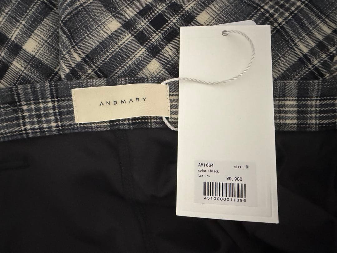 スカート ANDMARY Coco check mini pleats skirt M