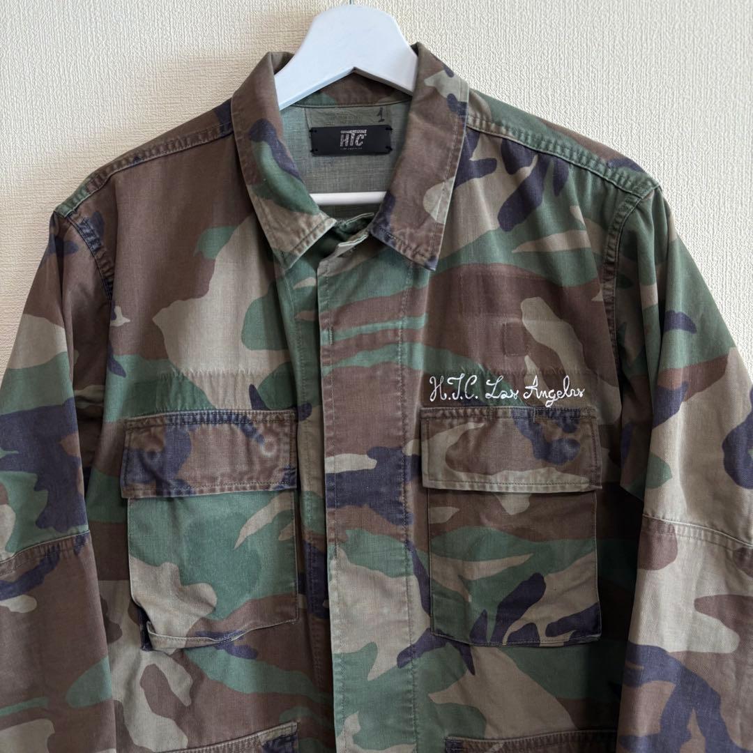 HTC シャツ 迷彩 ステッチ ネイティブ アメカジ ミリタリー