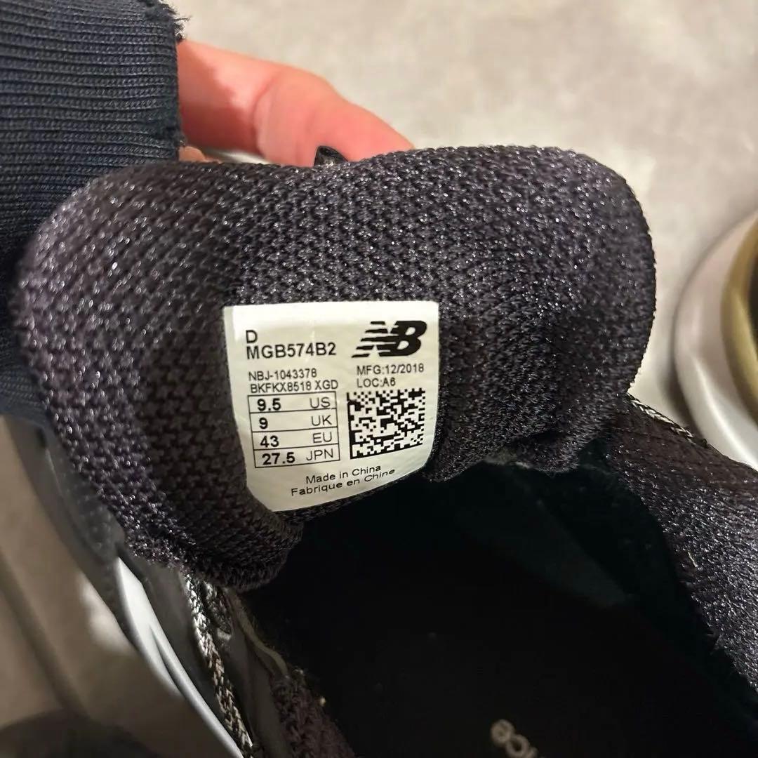 New Balance 574 ブラック ゴルフシューズ