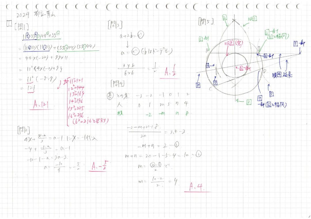 塾講師オリジナル数学解説 自校作成10校(全解説動画付)2024高校入試 過去問