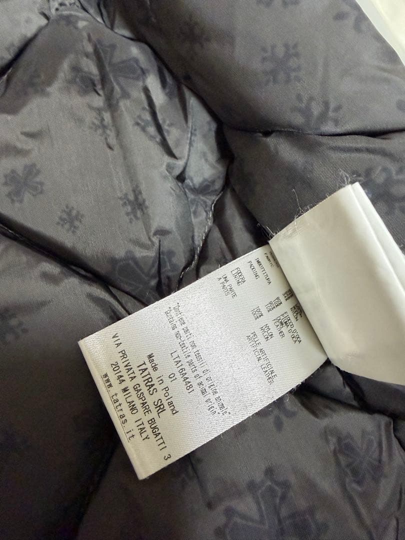 国内正規品タトラスダークグレー ダウンコートTATRAS 格安