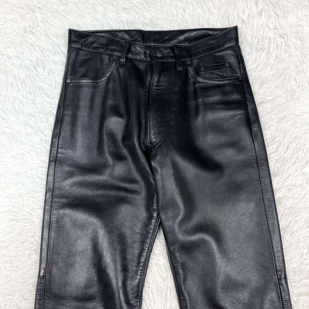 美品 クシタニ レザーパンツ ライディングパンツ レザーパッチ ウォッシャブル