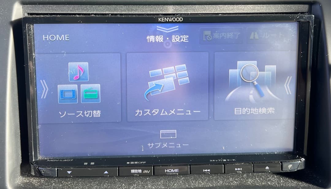 KENWOOD 彩速メモリーナビゲーション MDV-L407
