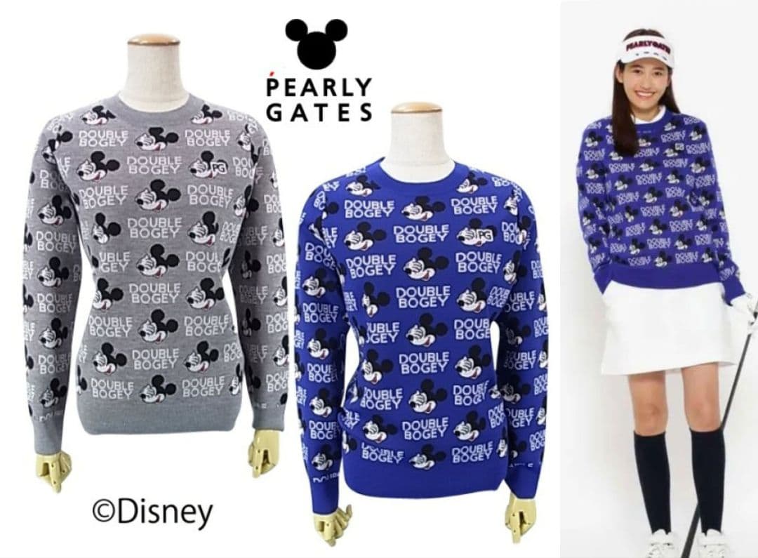 新品サイズ0　パーリーゲイツ　ミッキーセーター