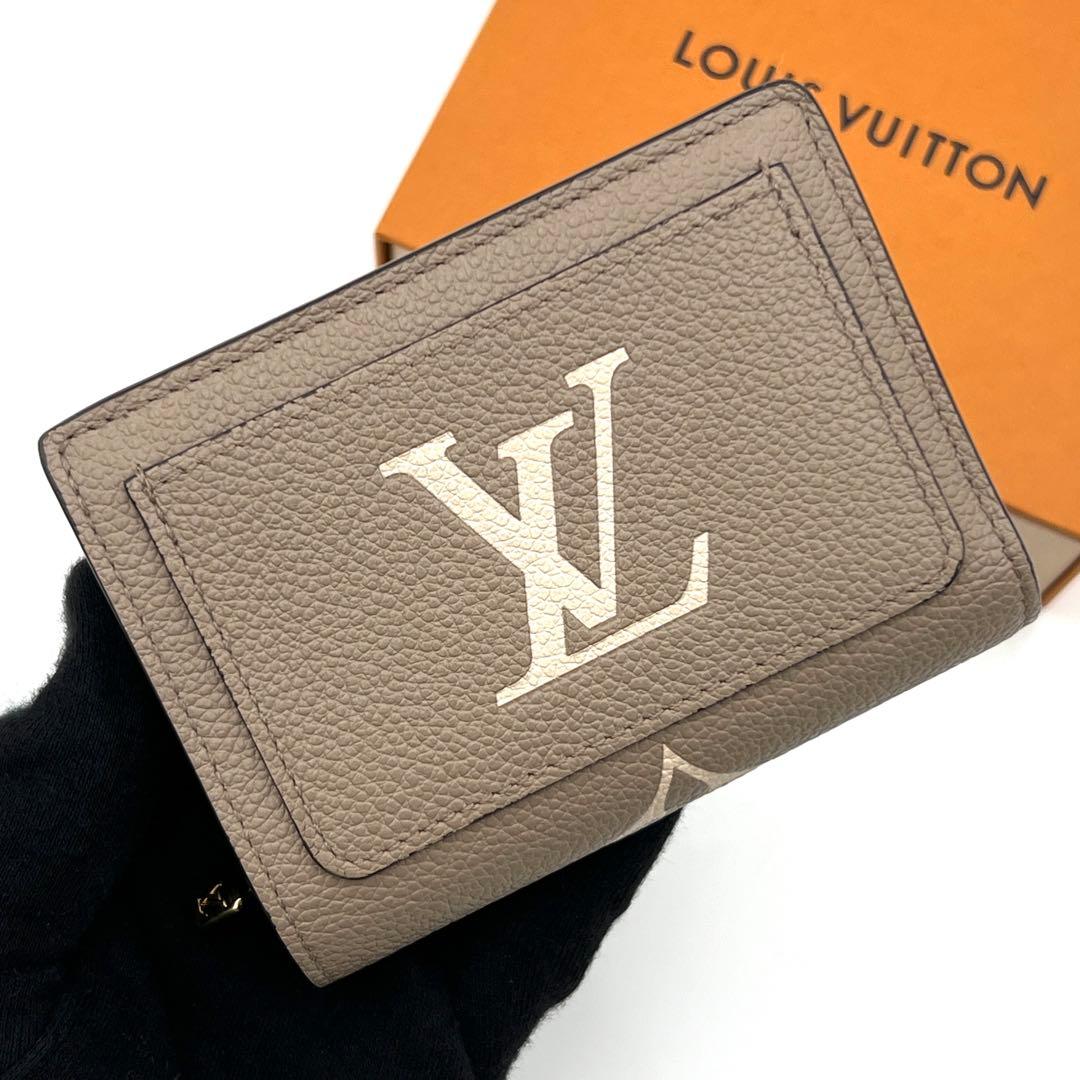 【未使用級】ルイヴィトン アンプラント バイカラー クレア 二つ折り財布