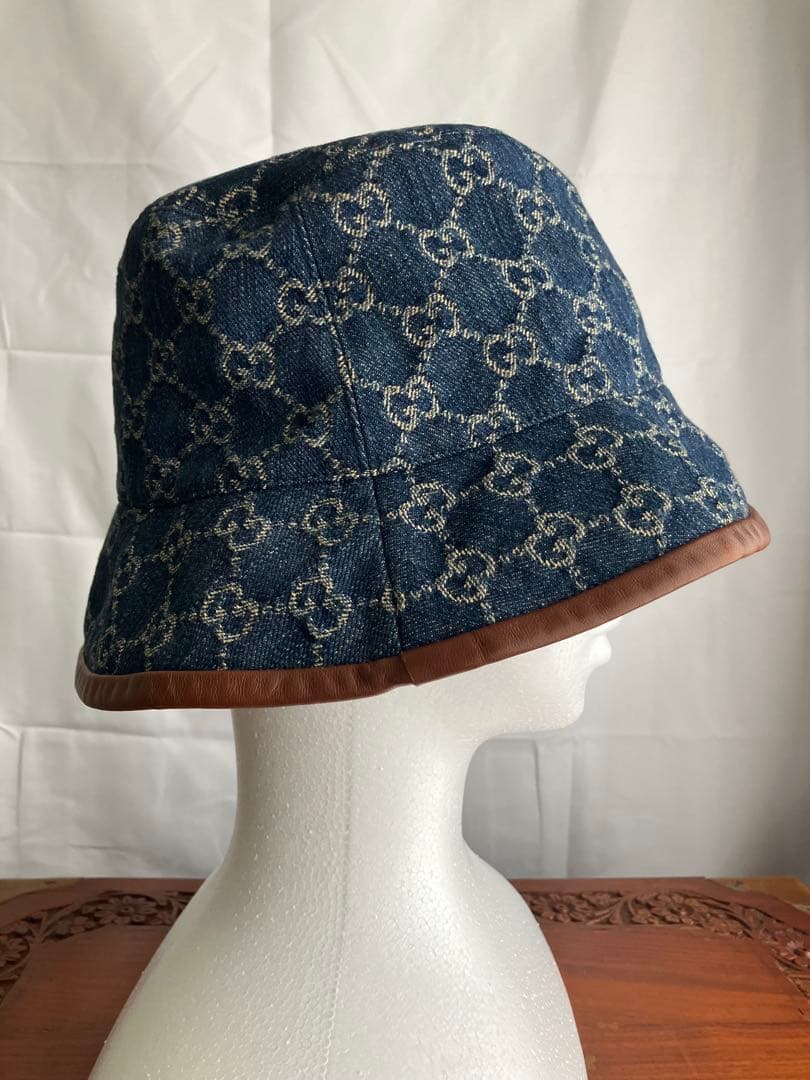 グッチ　GGパターン デニム バケットハット