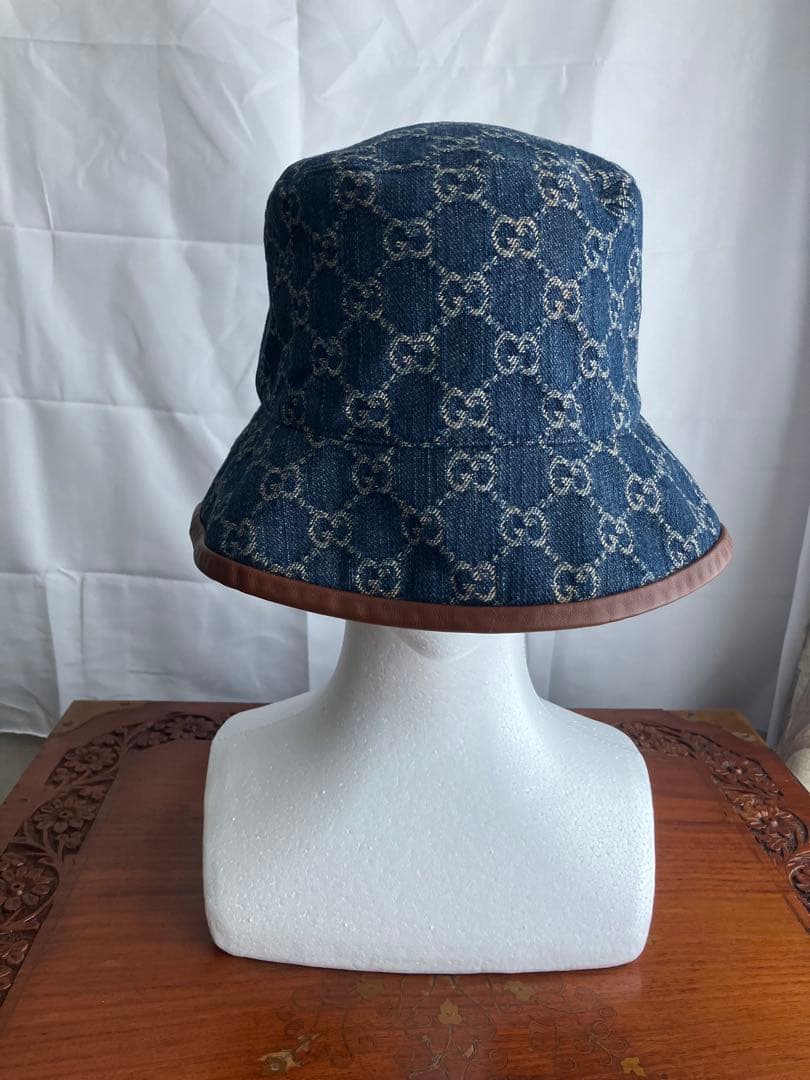 グッチ　GGパターン デニム バケットハット