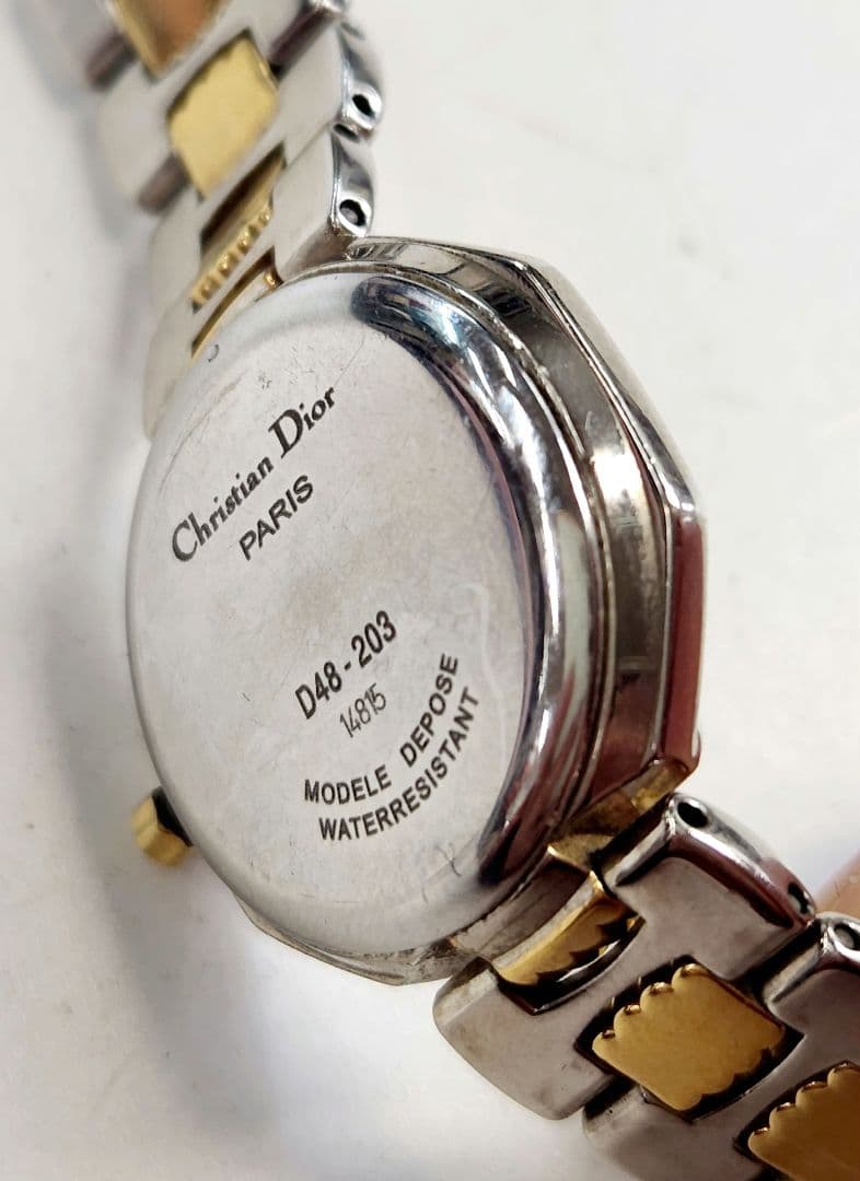稼働品 新品電池 Dior ディオール クォーツ腕時計 レディース