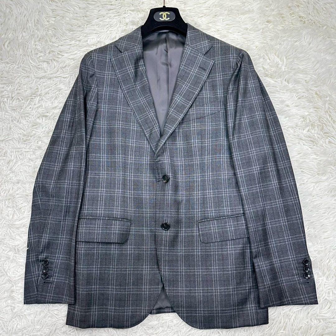 美品✨ EDIFICE ロロピアーナ ビジネススーツ チェック柄 46 M相当