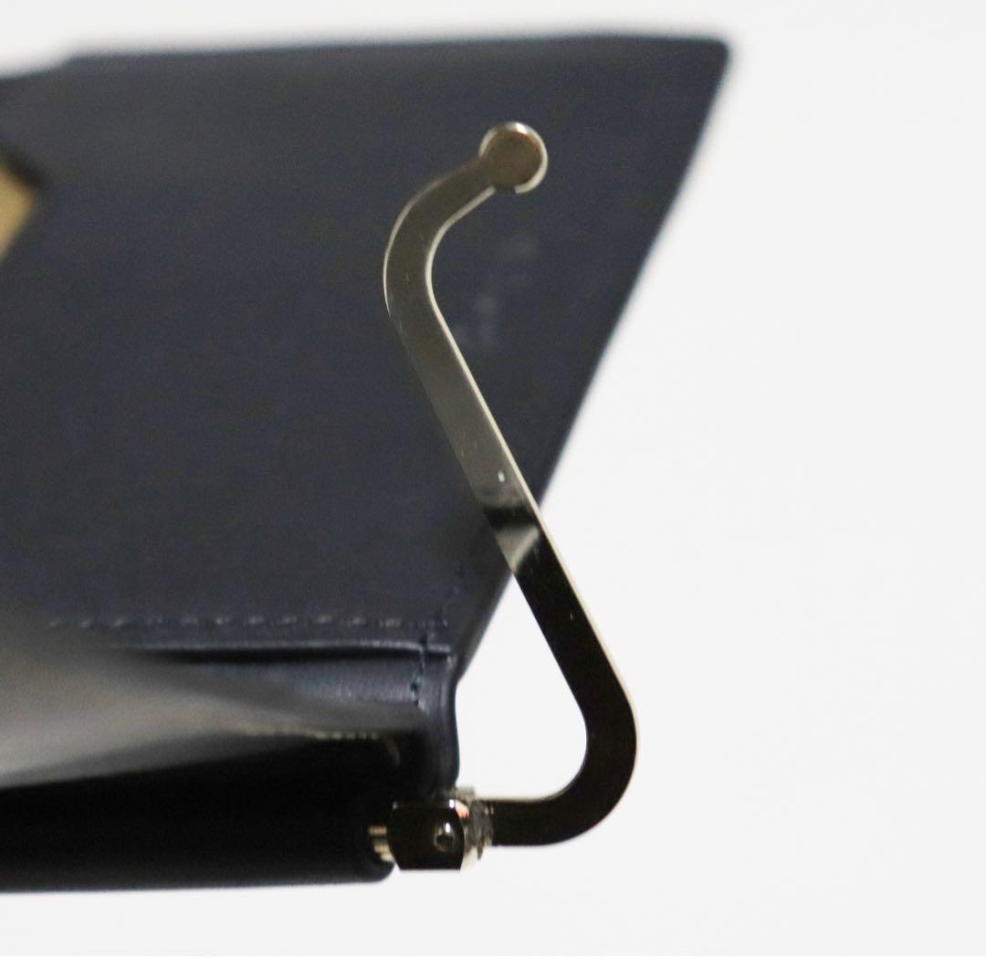 《ポールスミス》箱付新品 小銭入れ付 凹凸ロゴ レザー2つ折りマネークリップ