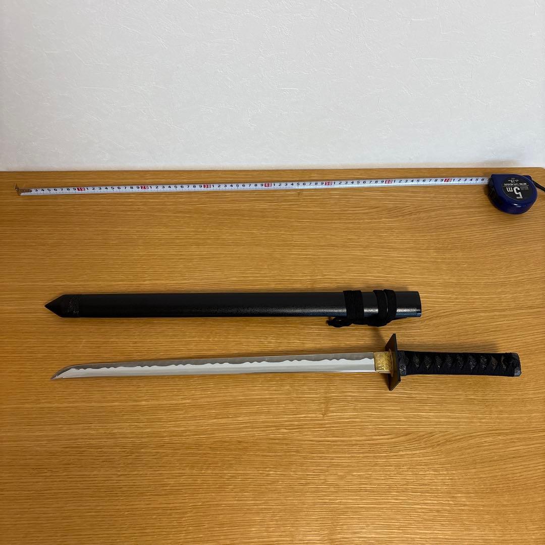 【模造刀】波紋刃 黒鞘【忍者刀】