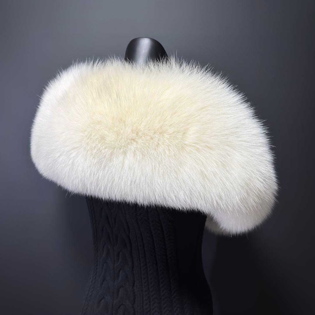 【白華】SAGA FURS サガファー ファーショール ホワイトフォックス 雪凛