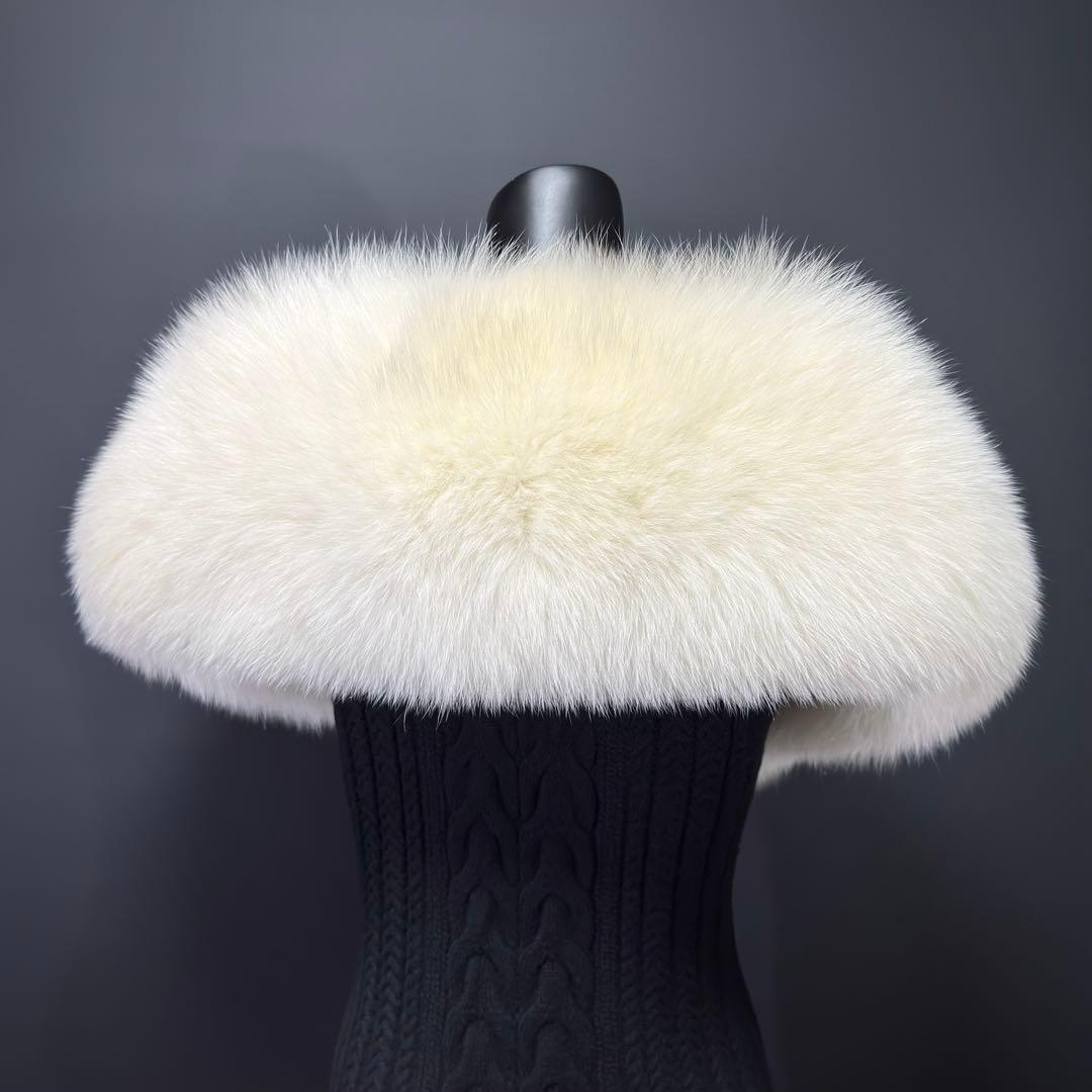 【白華】SAGA FURS サガファー ファーショール ホワイトフォックス 雪凛