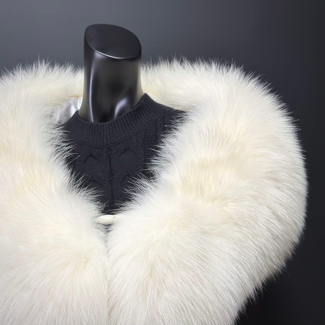 【白華】SAGA FURS サガファー ファーショール ホワイトフォックス 雪凛