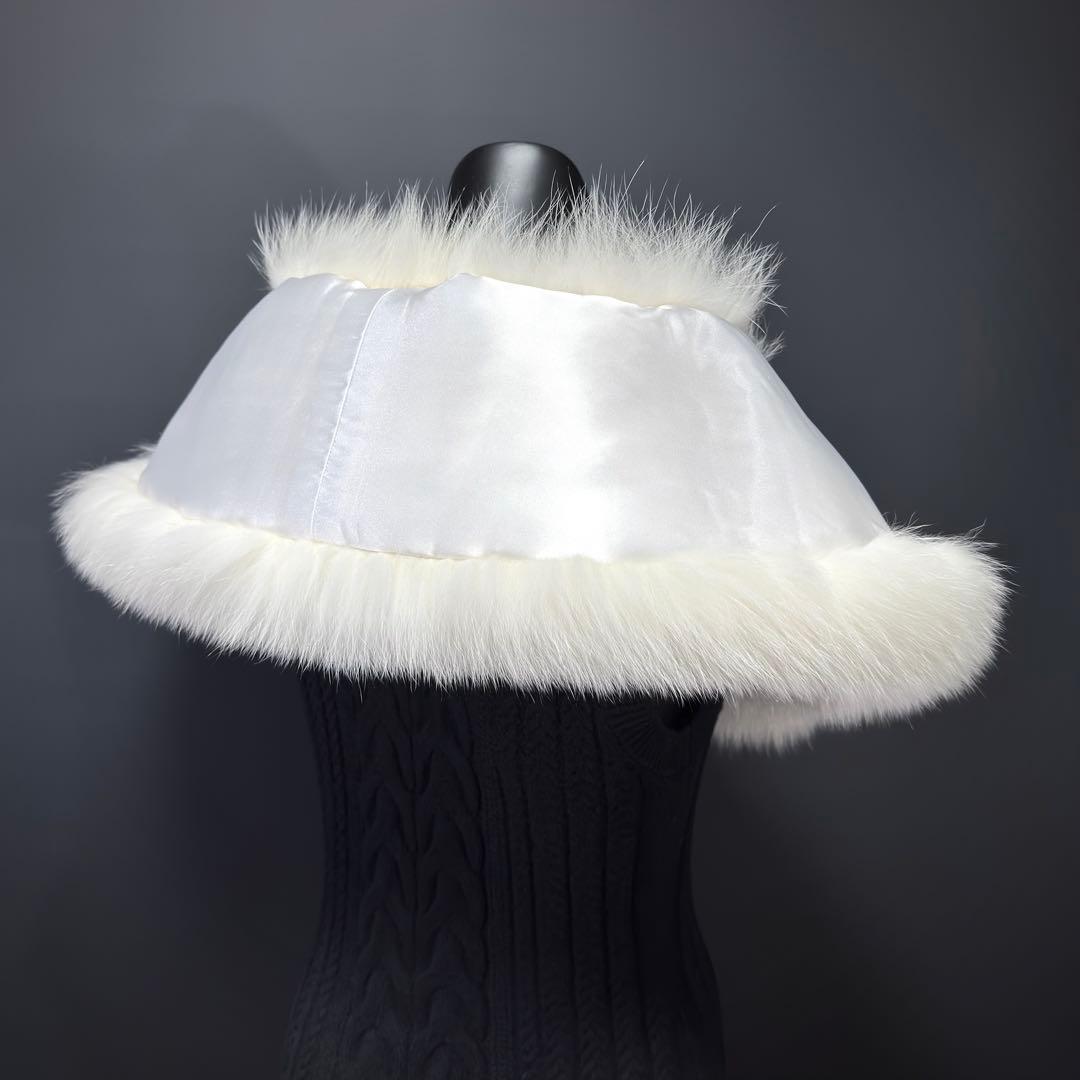 【白華】SAGA FURS サガファー ファーショール ホワイトフォックス 雪凛