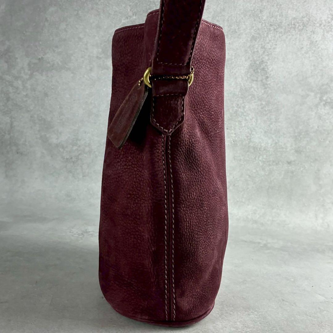 ✨稀少カラー✨美品✨オールドコーチ　バケットバッグ　肩かけ　ヌバックレザー