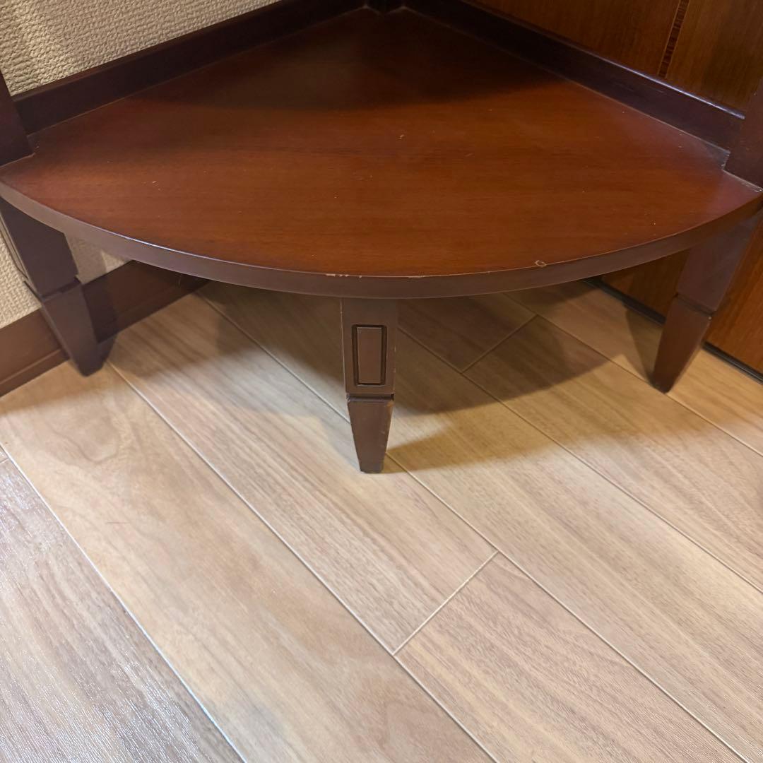 東海家具 コーナーテーブル　サイドテーブル　コーナー用　コンソール　天然木