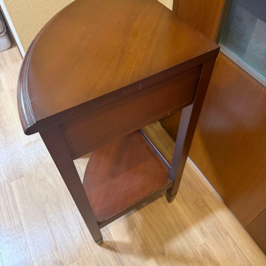 東海家具 コーナーテーブル　サイドテーブル　コーナー用　コンソール　天然木