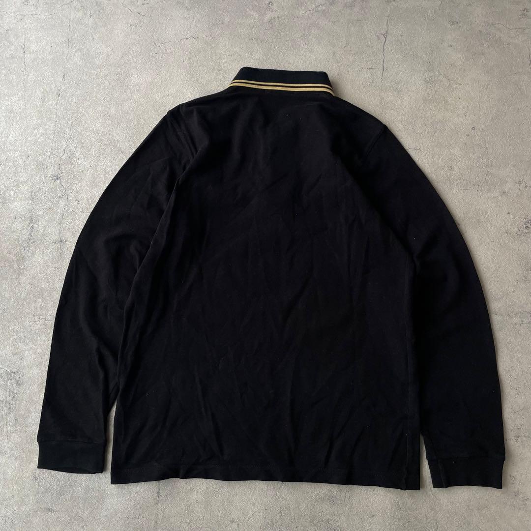 FRED PERRY フレッドペリー ポロシャツ 長袖 イングランド製 黒金