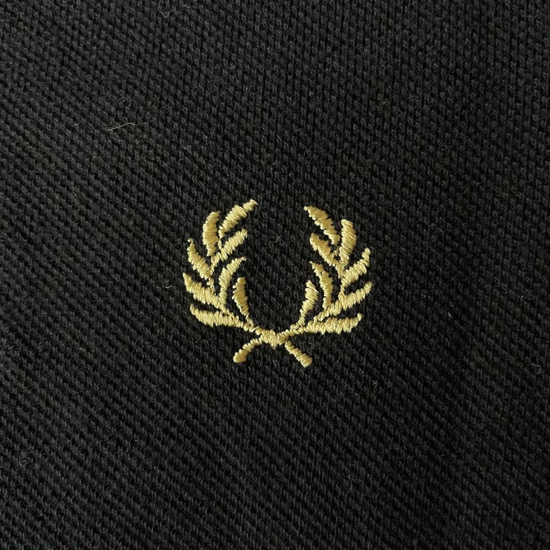 FRED PERRY フレッドペリー ポロシャツ 長袖 イングランド製 黒金