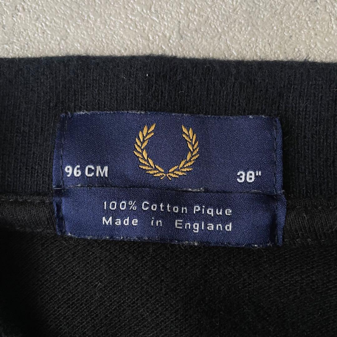 FRED PERRY フレッドペリー ポロシャツ 長袖 イングランド製 黒金