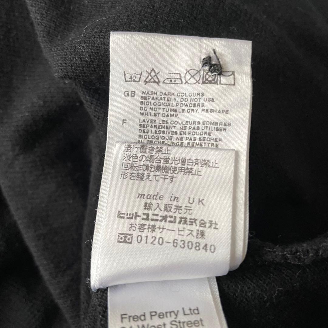 FRED PERRY フレッドペリー ポロシャツ 長袖 イングランド製 黒金