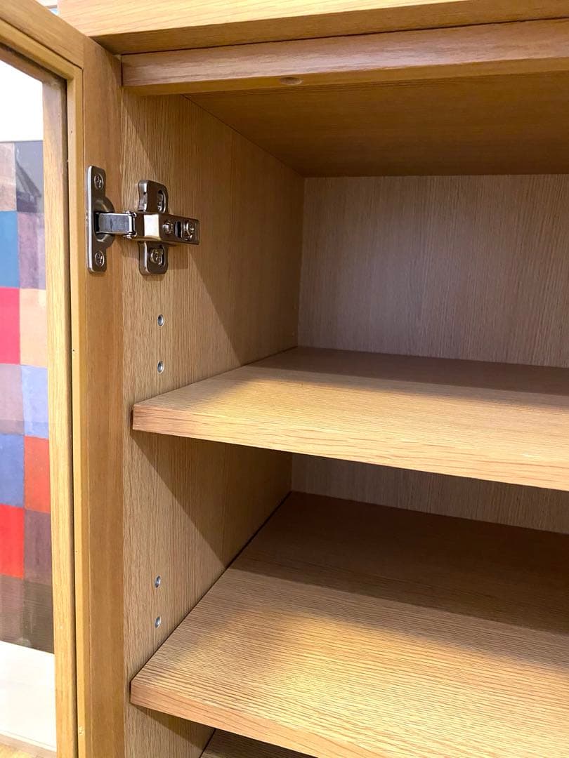 ✴︎都内引き取りのみ✴︎MUJI✴︎木製食器棚 ✴︎ガラス扉 ✴︎廃盤✴︎希少品✴︎オーク突板