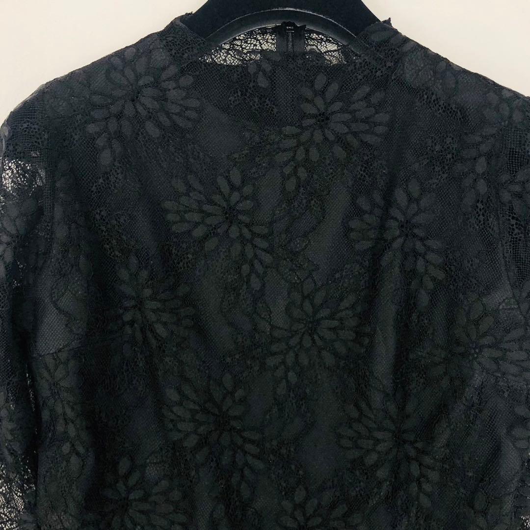 kaene カエン　オールレースメロウワンピース　総レース　ドレス　黒　40