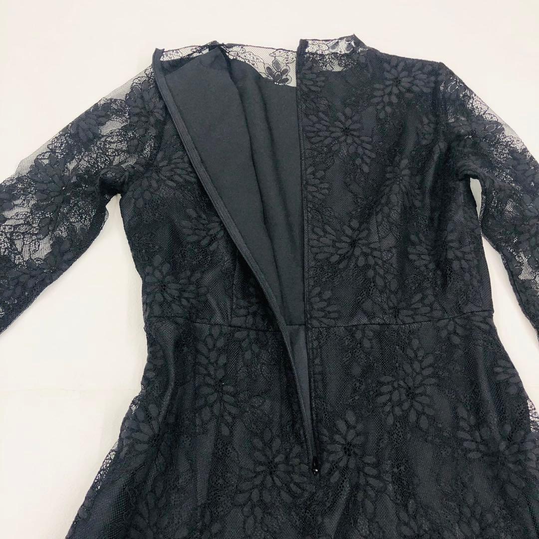 kaene カエン　オールレースメロウワンピース　総レース　ドレス　黒　40